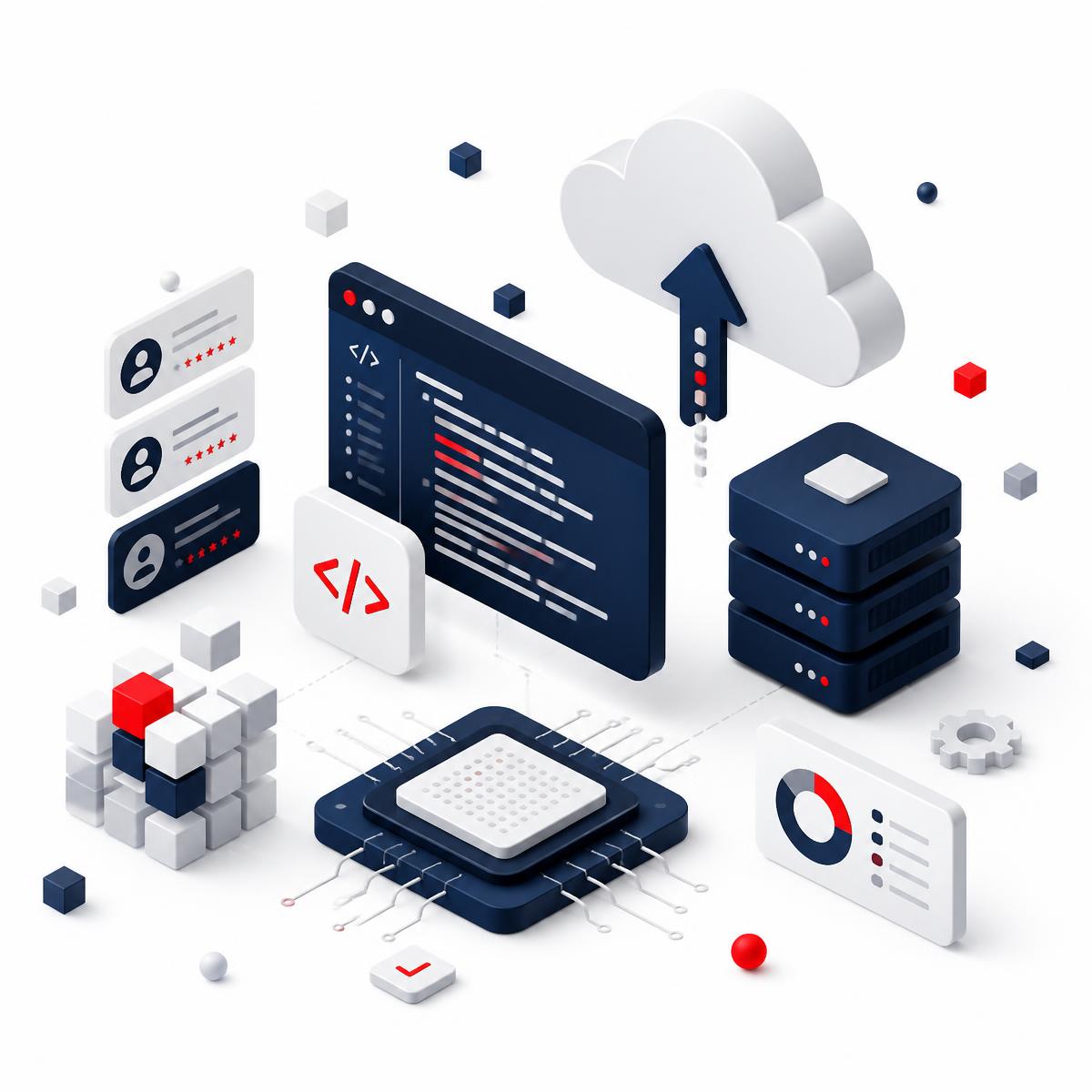 Technology and staffing illustration
